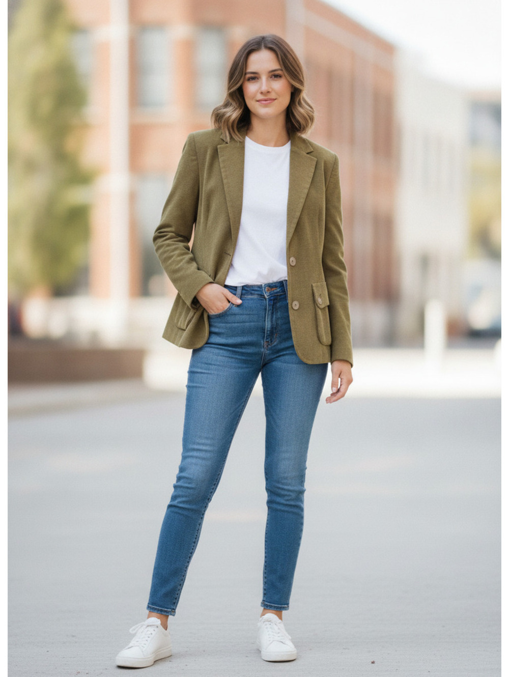 Biacci Olive Green Women's Blazer Size 12